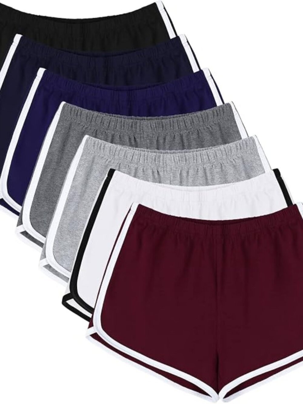 URATOT 7 Pack Womens Cotton Shorts
